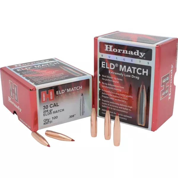 30-cal-308-208-grain-eld-match-bullets .30 Cal .308 208 Grain ELD Match Bullets