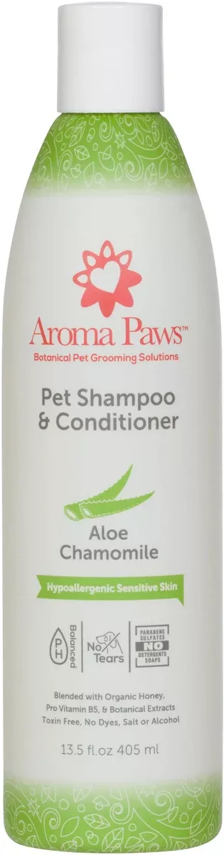 aroma-paws-hypoallergenic-dog-shampoo-conditioner-fragrance-free-13-5-oz Aroma Paws Hypoallergenic Dog Shampoo & Conditioner - Fragrance-Free - 13.5 oz