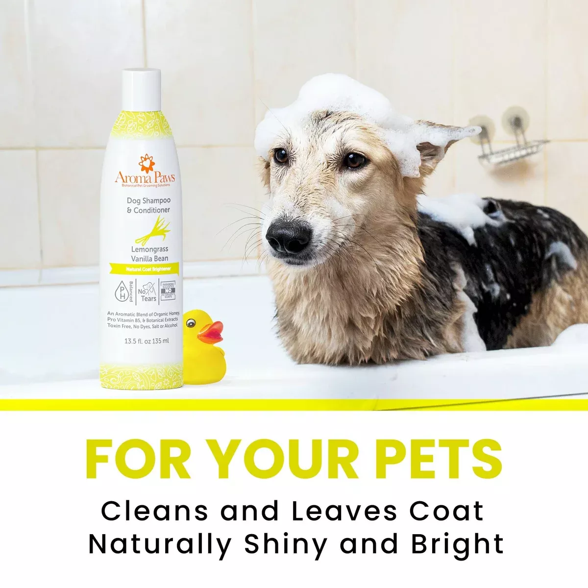 aroma-paws-lemongrass-vanilla-bean-dog-shampoo-conditioner-13-5-oz Aroma Paws Lemongrass Vanilla Bean Dog Shampoo & Conditioner - 13.5 oz