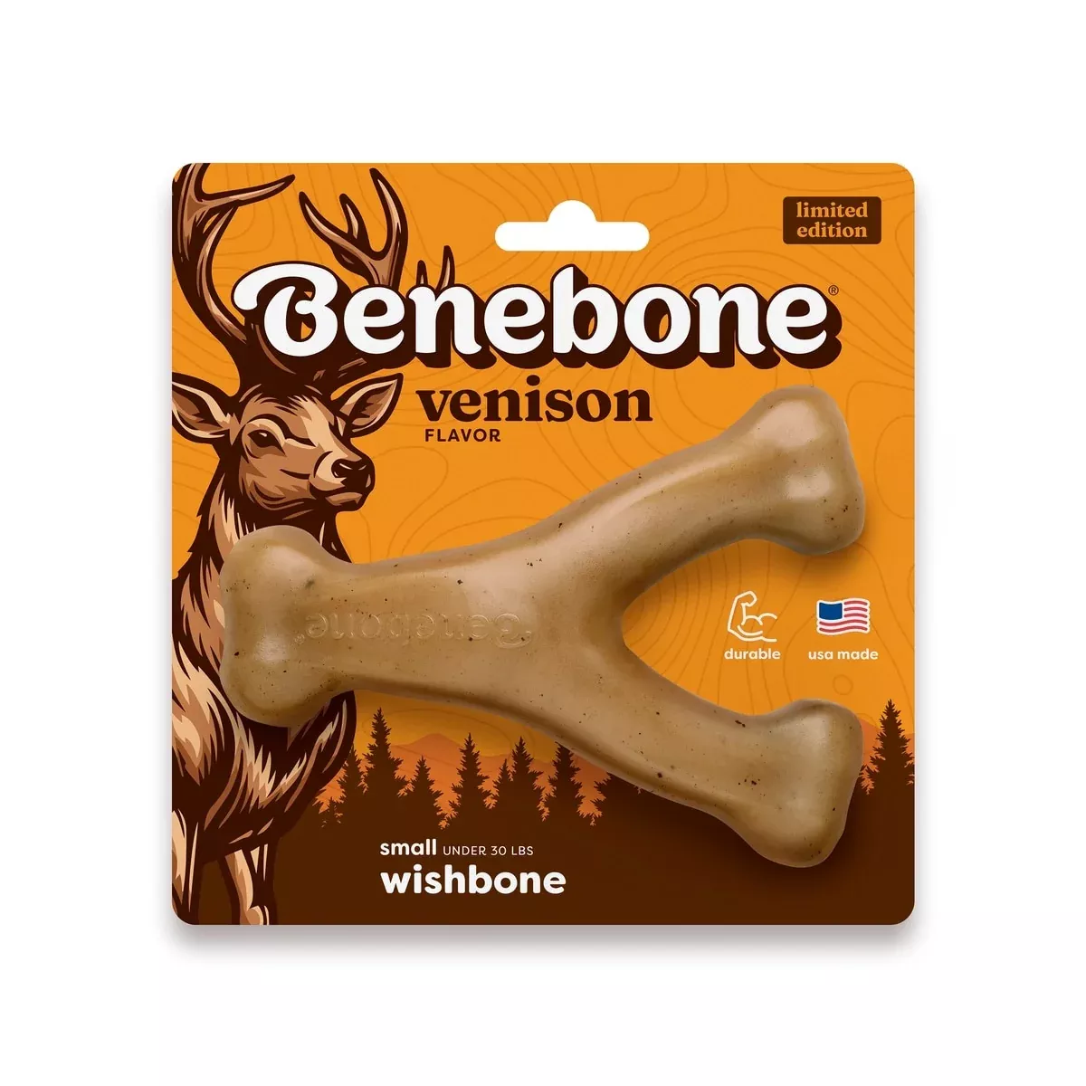 benebone-holiday-wishbone-venison-flavor-chew-toy Benebone Holiday Wishbone Venison Flavor Chew Toy