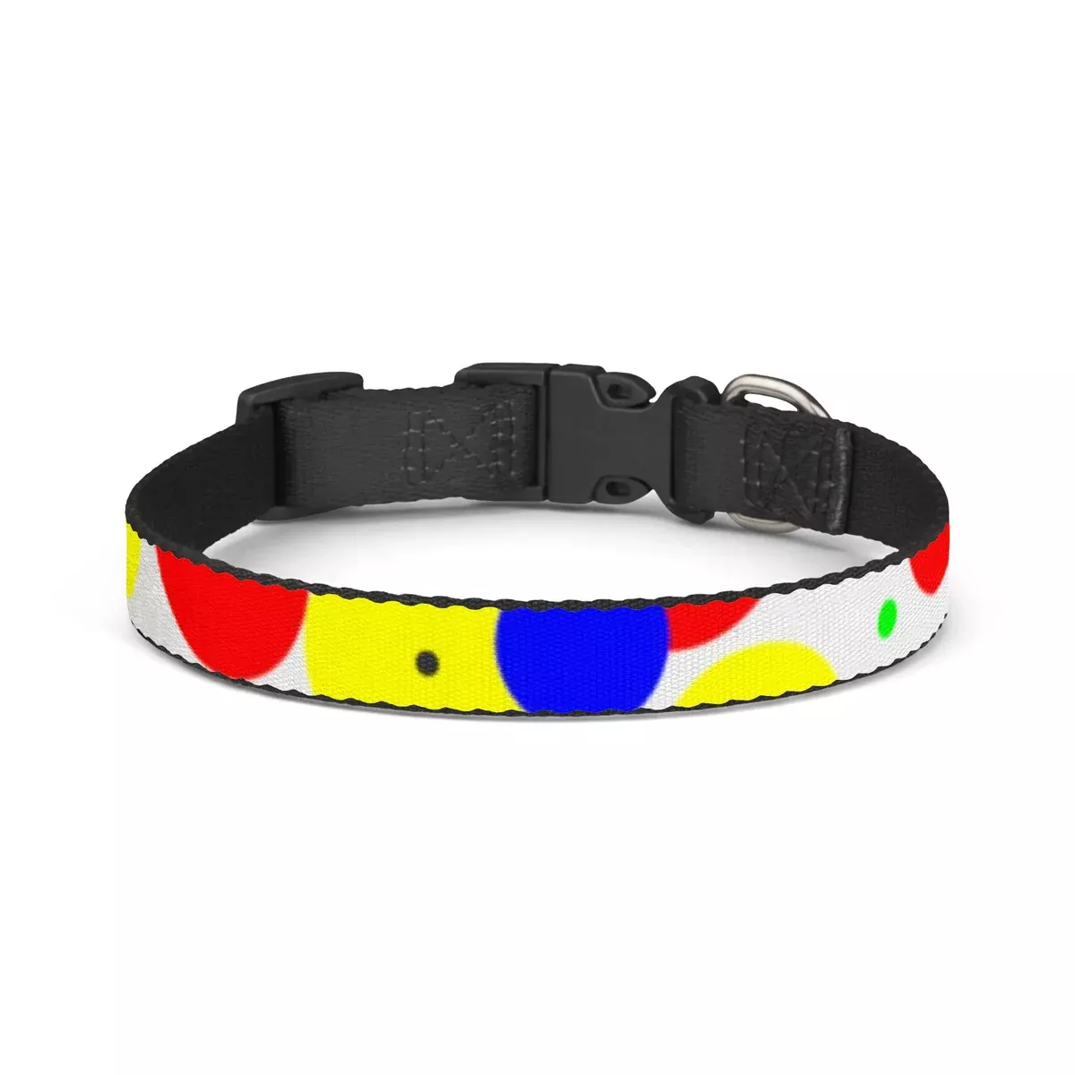 clip-on-pet-collar-colorful-primary-dot-pattern-dogs-cats Clip-on Pet Collar — Colorful Primary Dot Pattern for Dogs & Cats