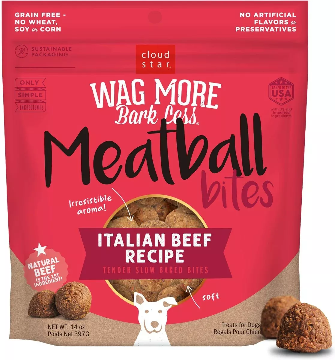 cloud-star-dog-wag-more-bark-less-meatball-bites Cloud Star Dog Wag More Bark Less Meatball Bites