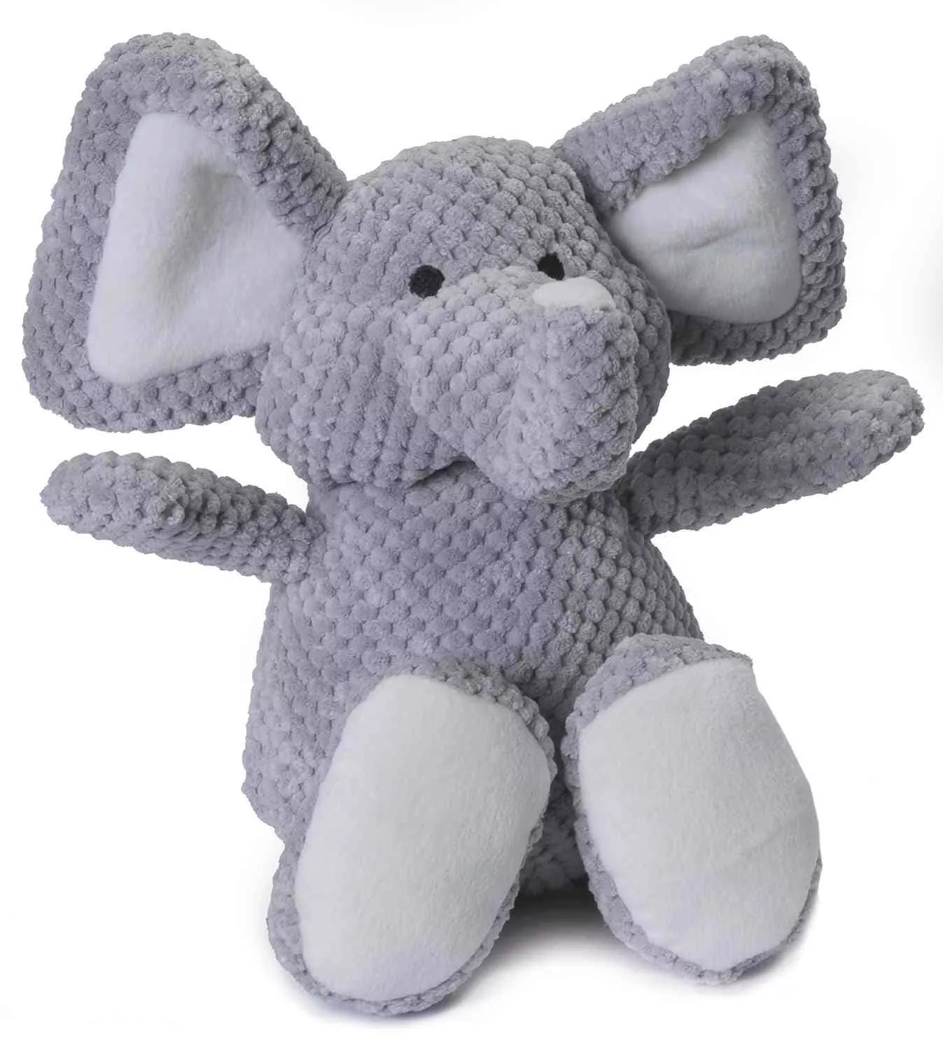 godog-checkers-elephant-plush-dog-toy-grey-large goDog Checkers Elephant Plush Dog Toy Grey, Large