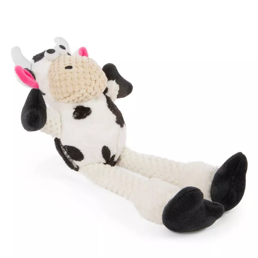 godog-checkers-skinny-cow-plush-dog-toy-small goDog Checkers Skinny Cow Plush Dog Toy Small