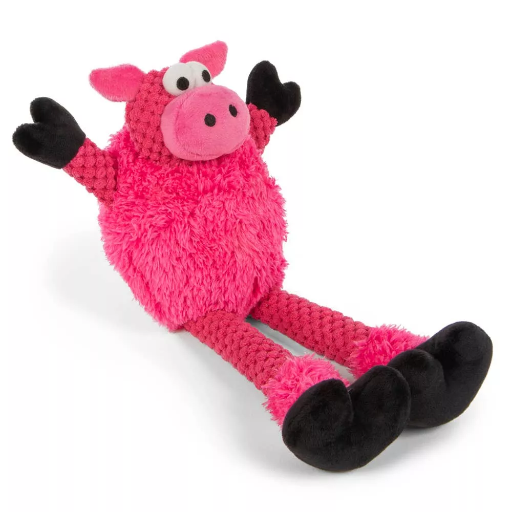 godog-checkers-skinny-pig-plush-dog-toy-small goDog Checkers Skinny Pig Plush Dog Toy Small