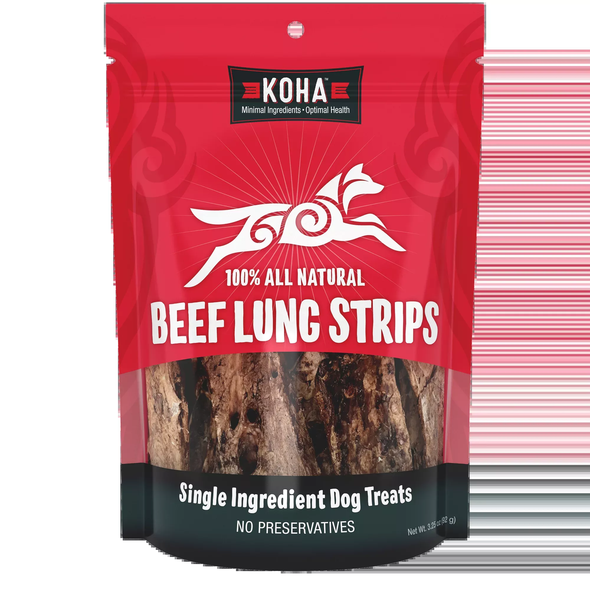 Koha Dog Grain Free Beef Lung Strip Treats
