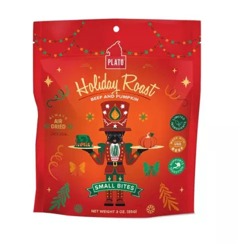 Plato Holiday Roast Beef & Pumpkin Small Bites Dog Treats