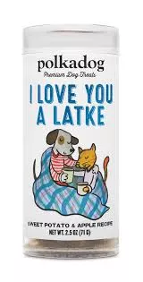 polkadog-holiday-mini-tube-love-you-latke-sweet-potato-apple-dog-treat-2-5oz Polkadog Holiday Mini Tube: Love You Latke, Sweet Potato and Apple Dog Treat 2.5oz