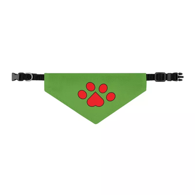 red-pawprint-bandana-collar-pet-bandana Red Pawprint Bandana Collar — Pet Bandana