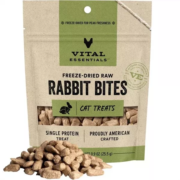 vital-essentials-rabbit-bites-freeze-dried-raw-cat-treats Vital Essentials Rabbit Bites Freeze-Dried Raw Cat Treats
