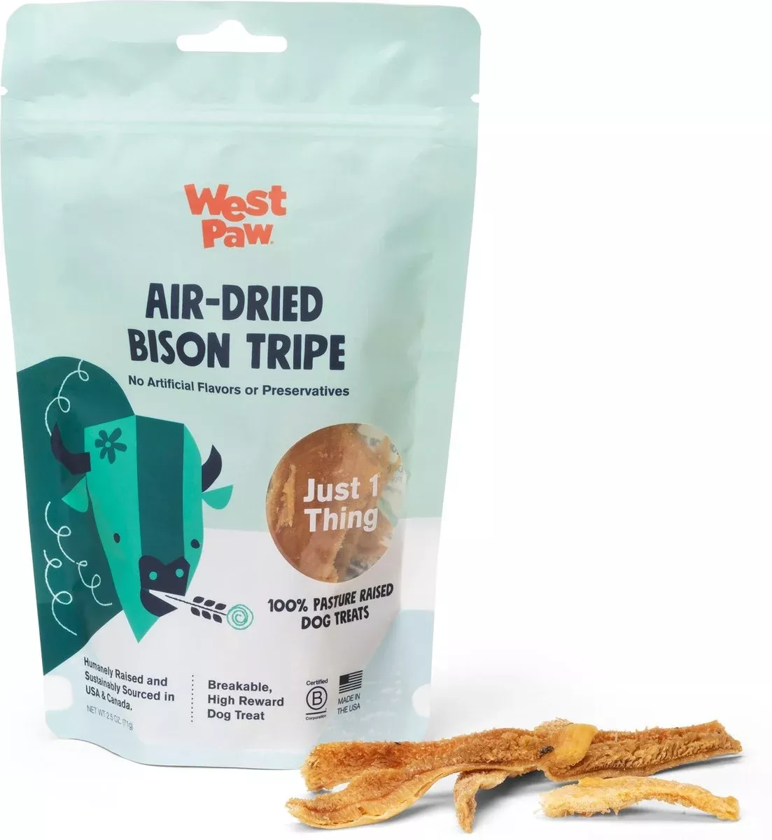 west-paw-bison-tripe-air-dried-dog-treats West Paw Bison Tripe Air-Dried Dog Treats