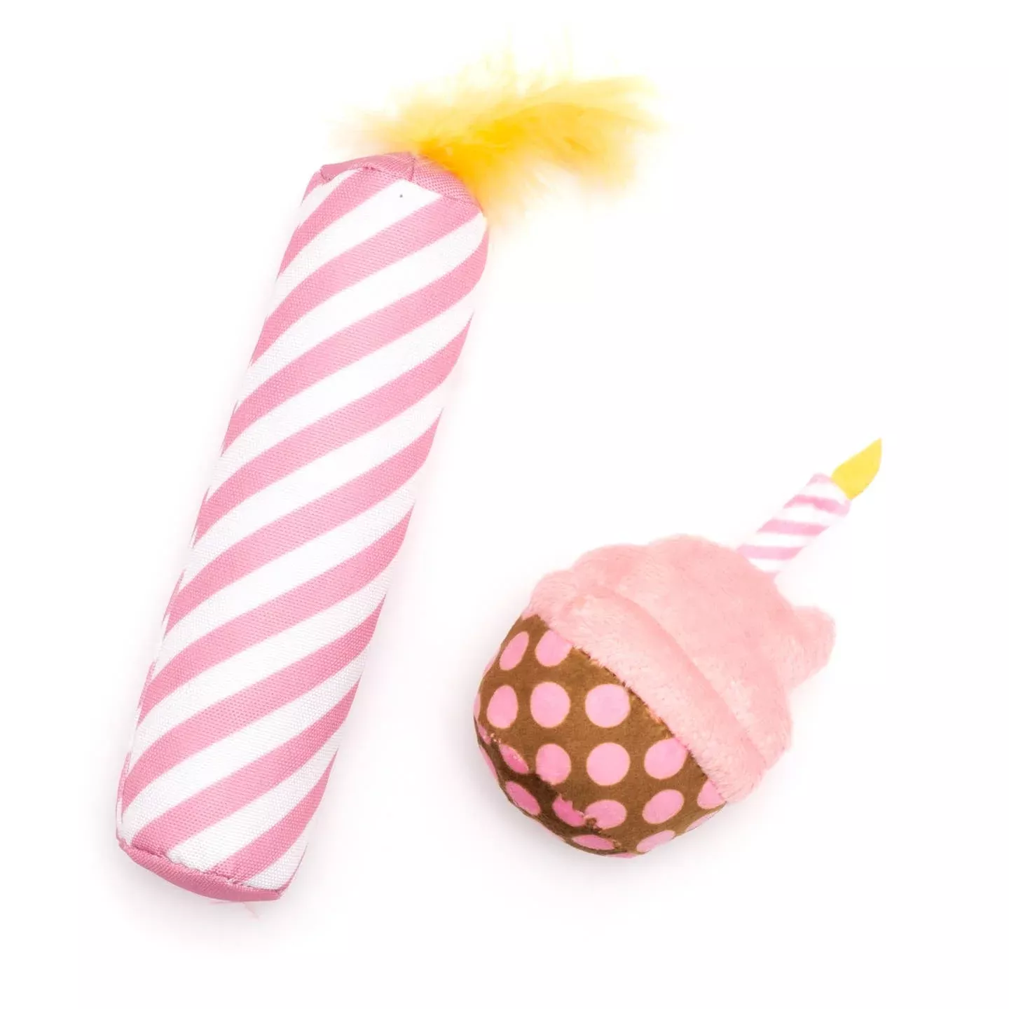 worthy-cat-birthday-cupcake-candle-cat-toy-set Worthy Cat - Birthday Cupcake and Candle Cat Toy Set