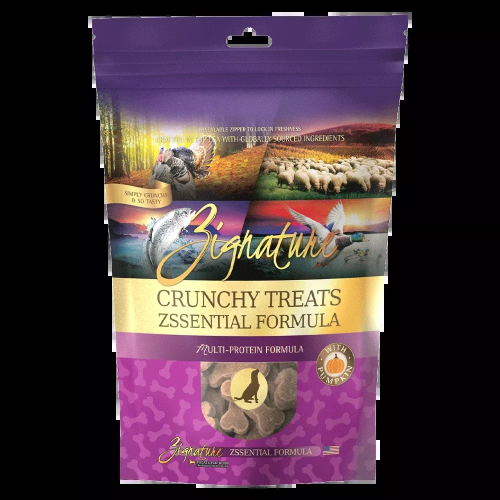 Zignature Crunchy Treats Zssential Formula Dog Treats, 12-oz bag