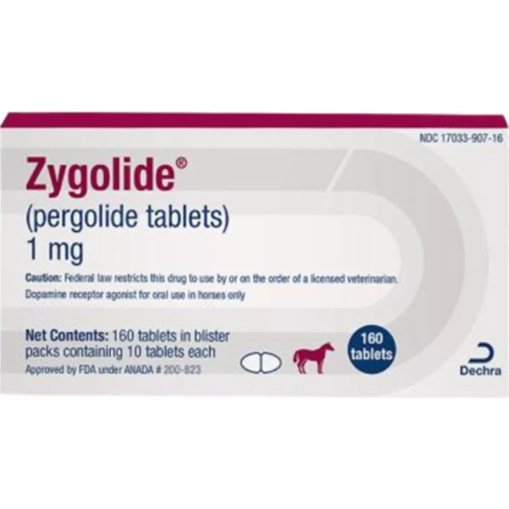 zygolide-pergolide-tablets-horses-1mg-160-count Zygolide (pergolide tablets) for Horses 1mg. 160 Count