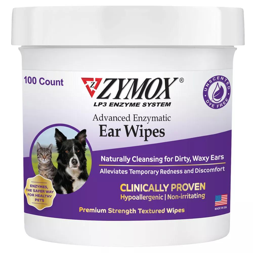 zymox-advanced-enzymatic-ear-wipes-100-count Zymox Advanced Enzymatic Ear Wipes, 100 count